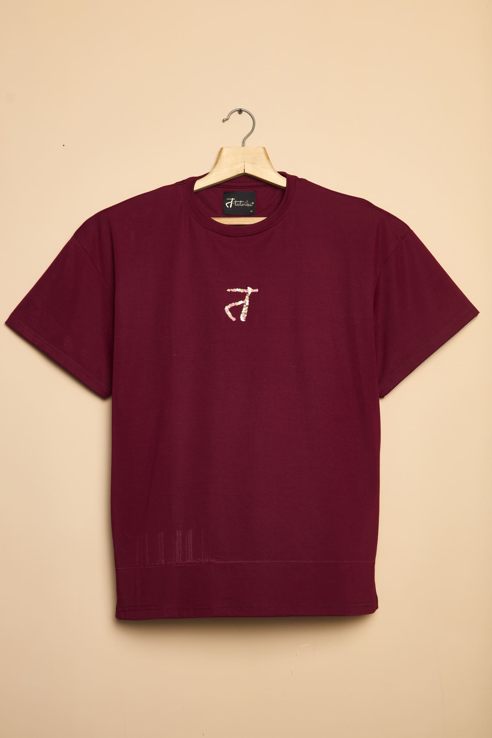 Unisex Oversized Drop Shoulder t-shirt- Embroidered