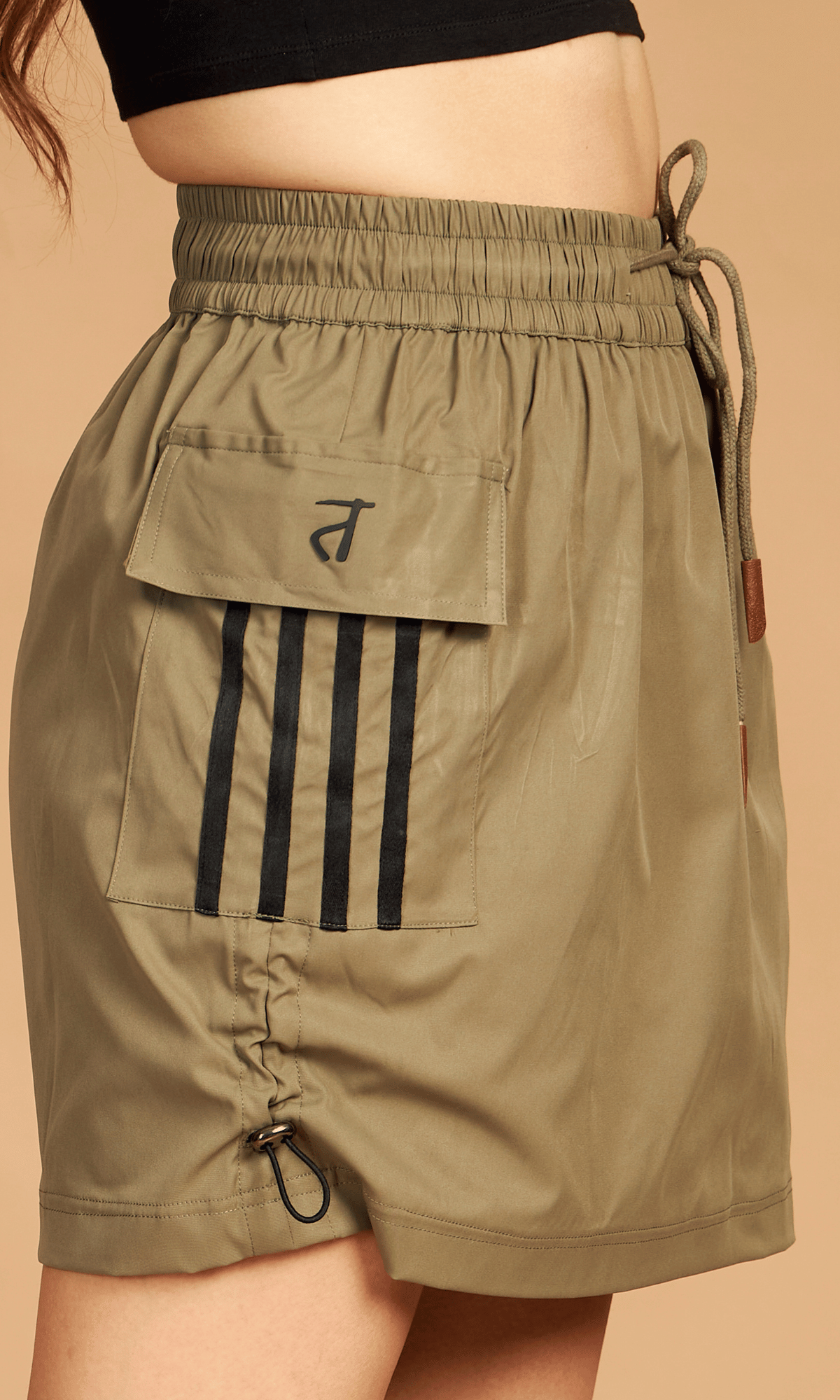 Olive Green Cargo Skirt