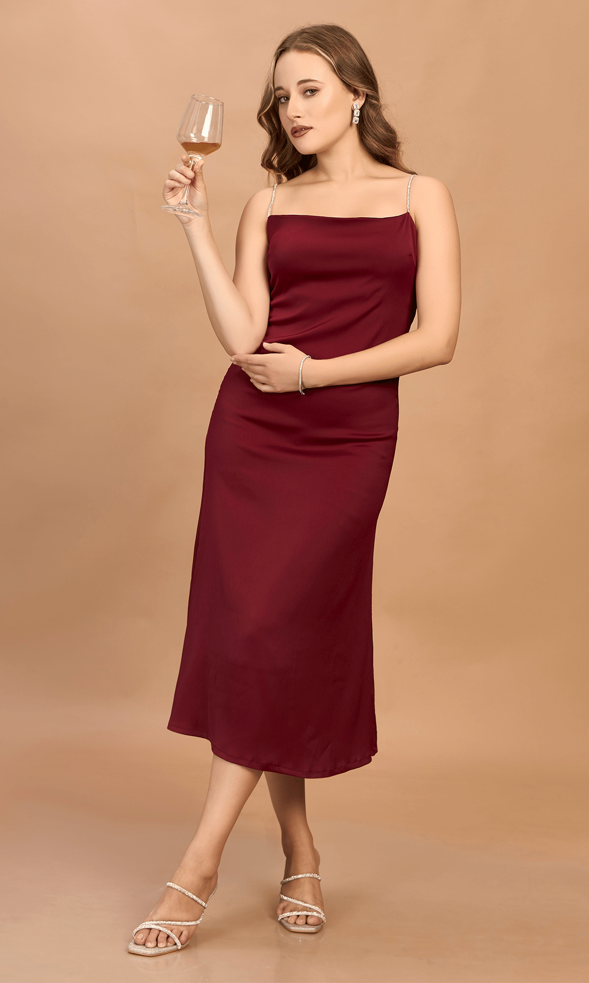 Satin Midi Dress