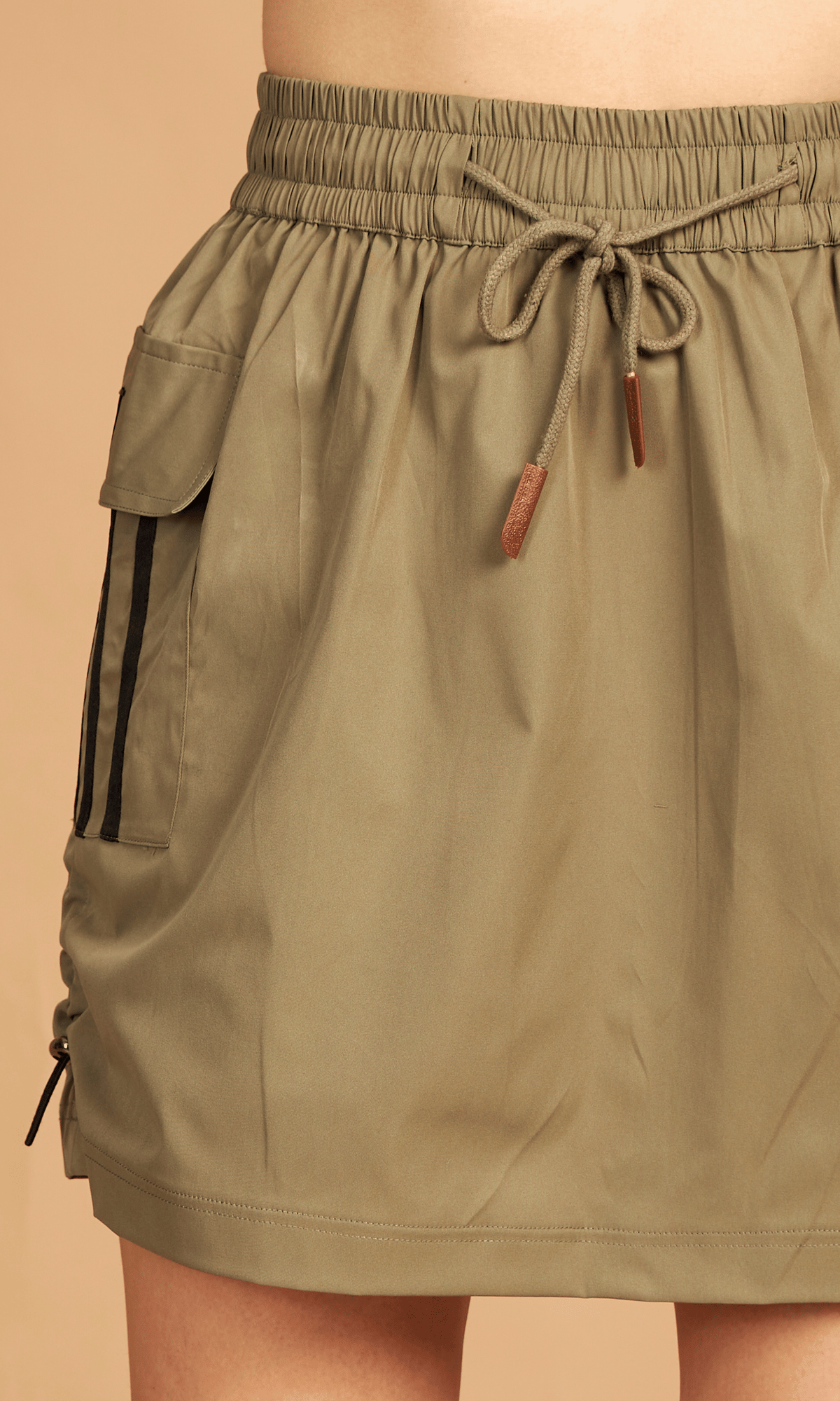 Olive Green Cargo Skirt