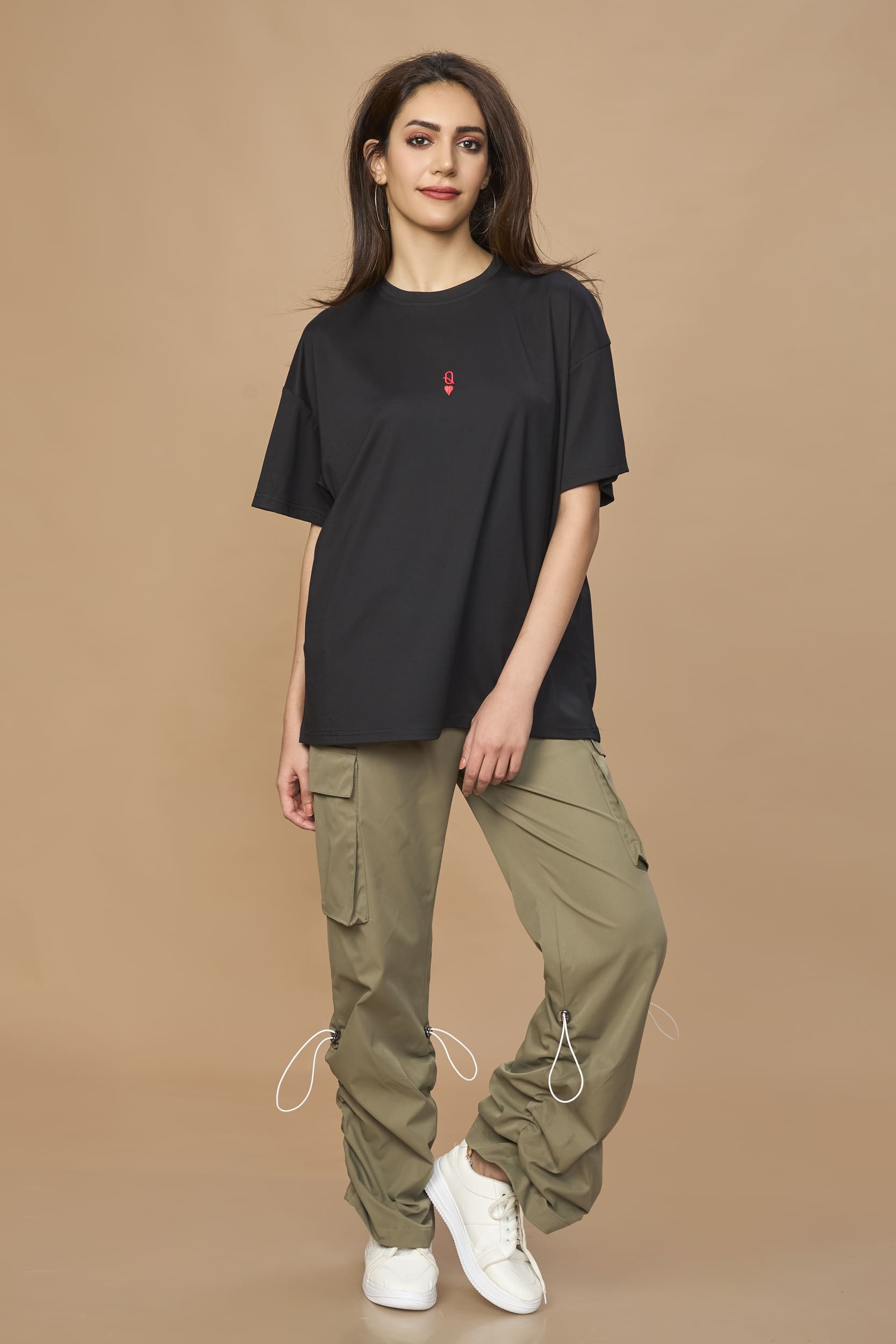 Unisex Oversized drop shoulder tshirt- QUEEN