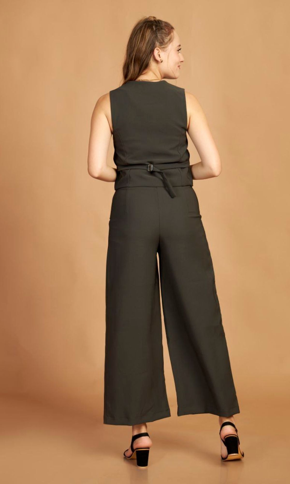 Green Waist Coat Pant Set