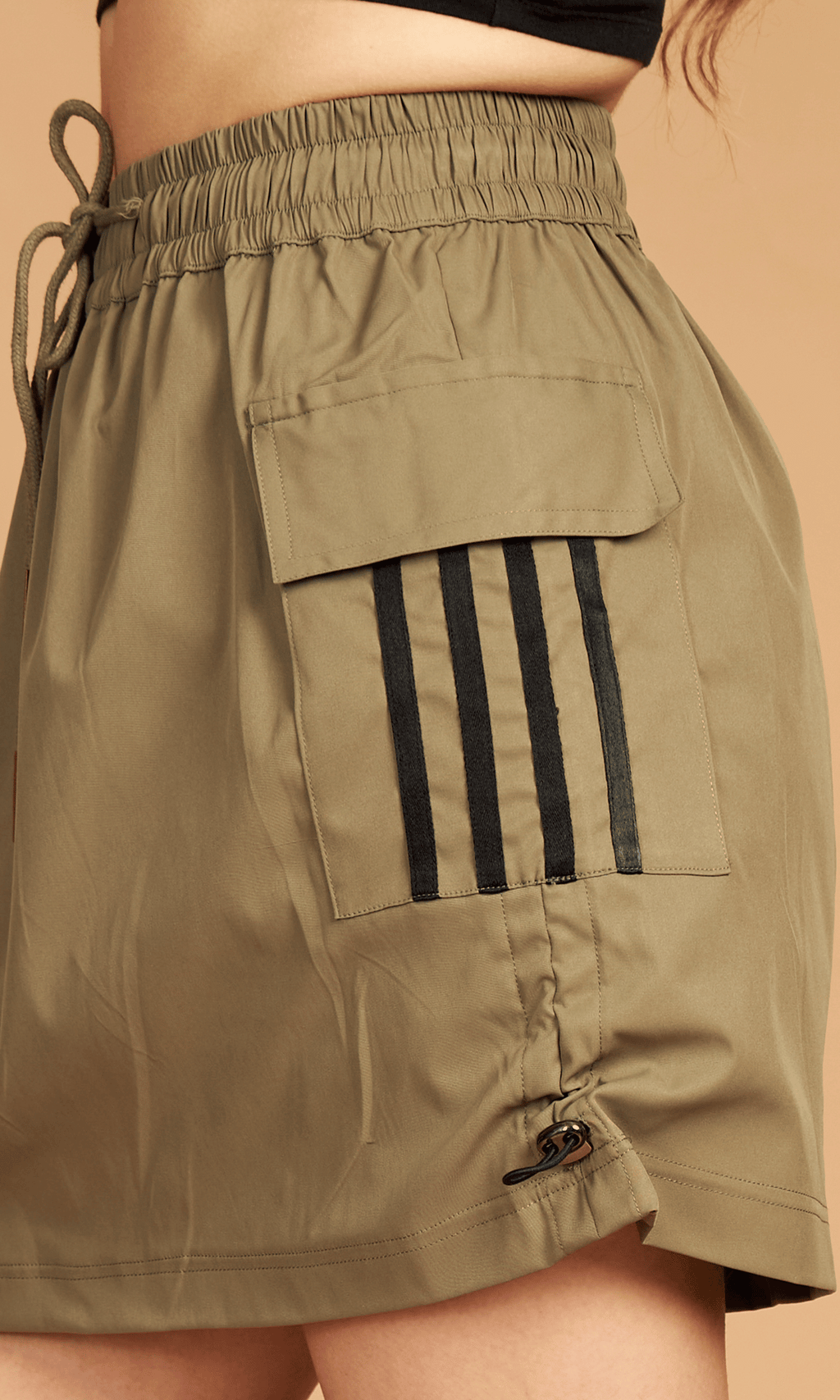 Olive Green Cargo Skirt