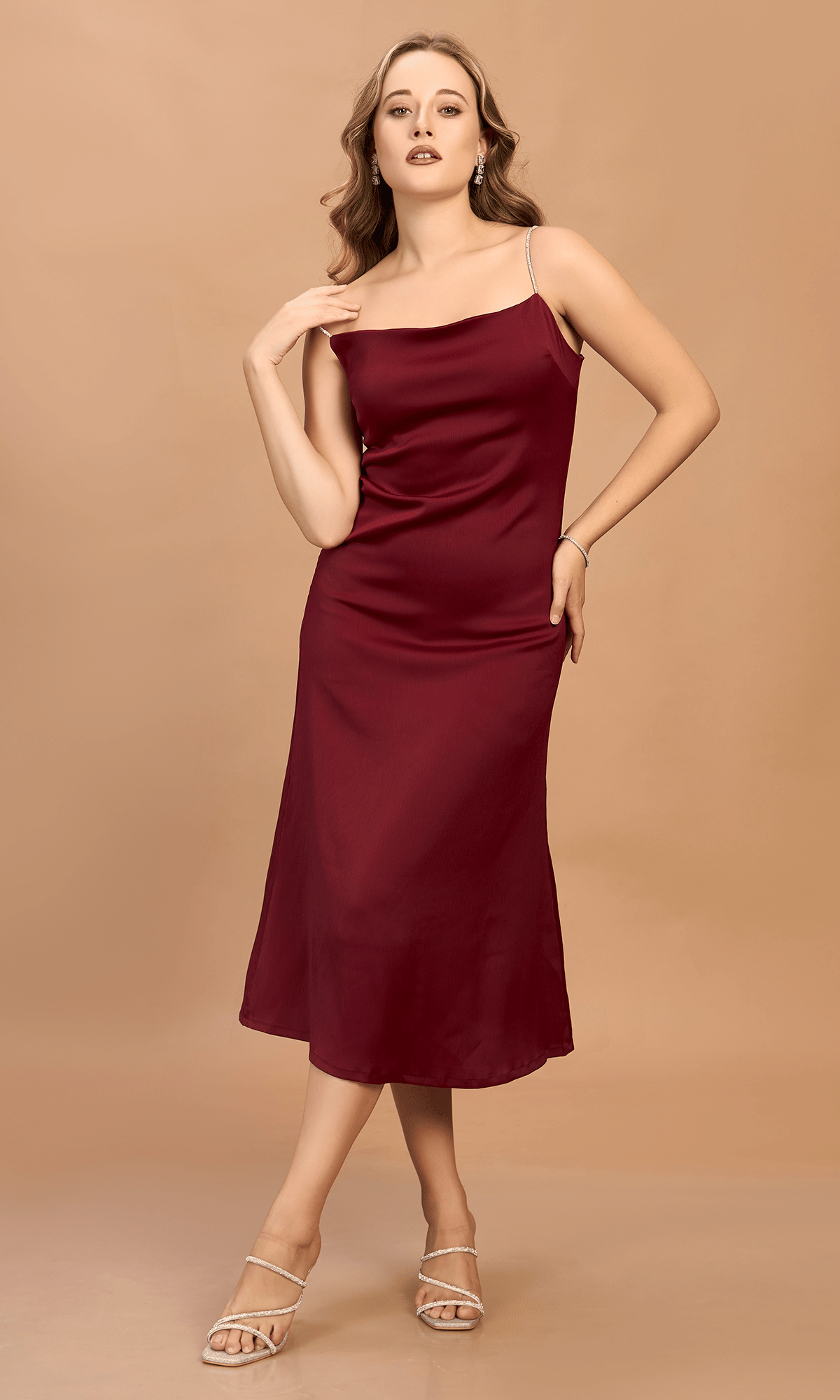 Satin Midi Dress