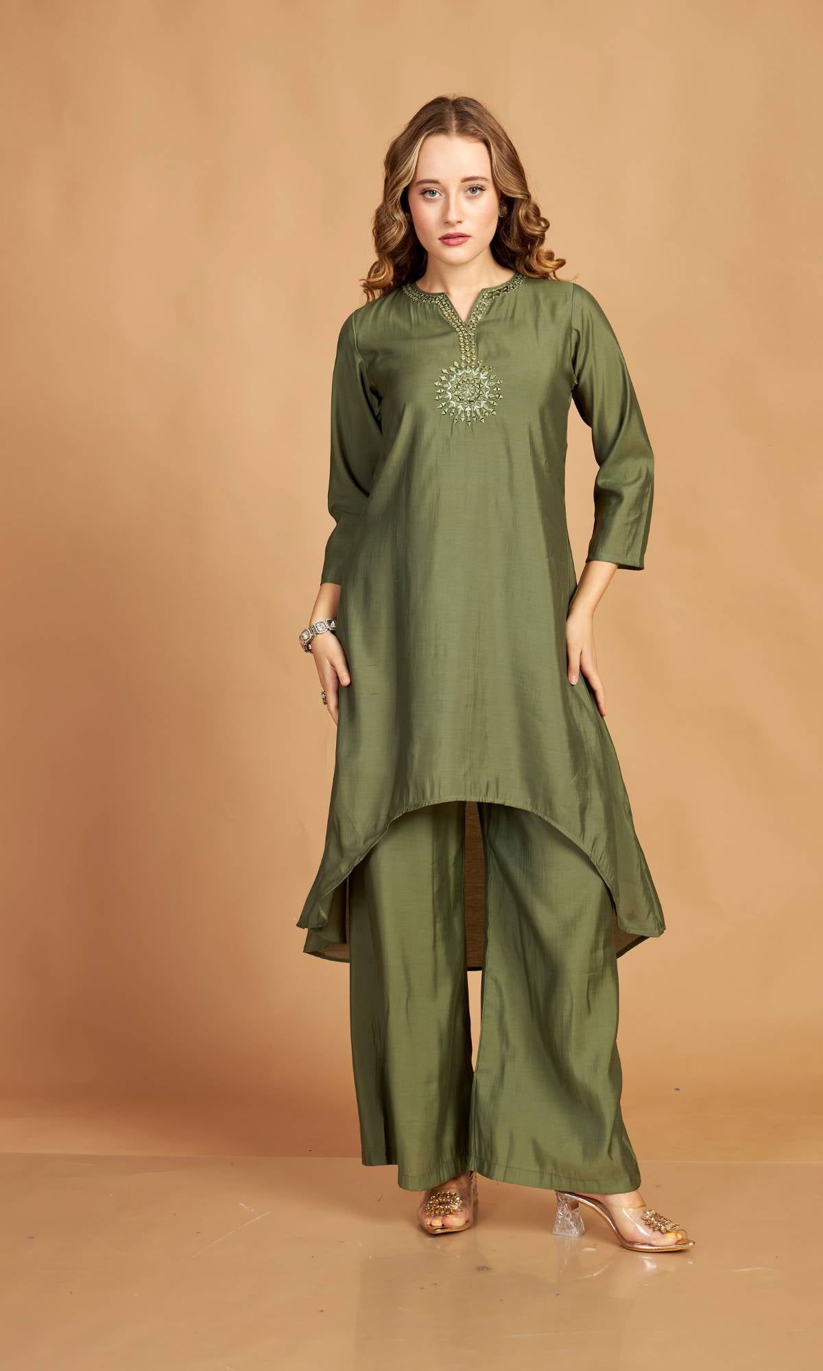 Asymmetric Kurti Pant Set