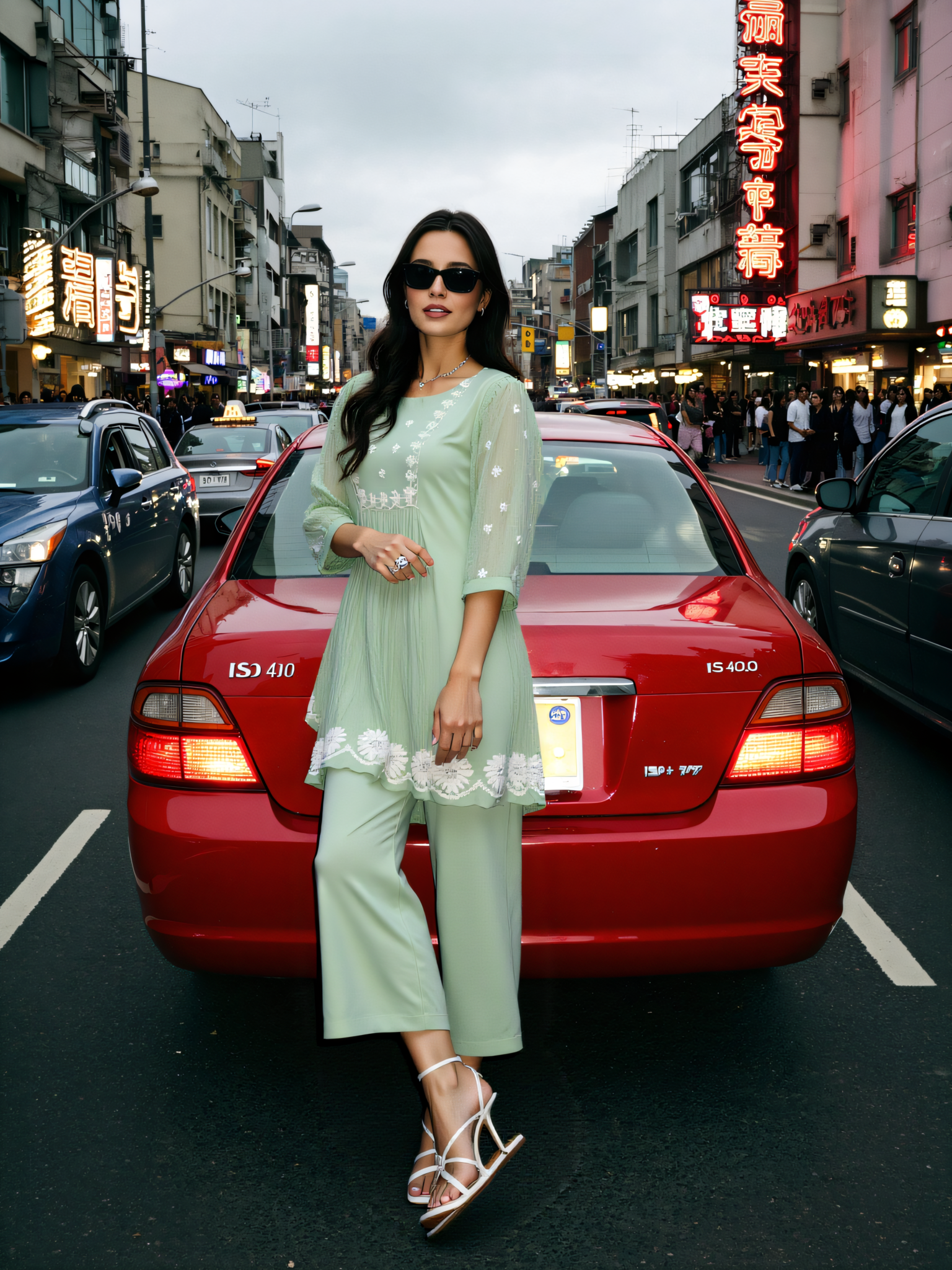 Roman Silk Kurti Set