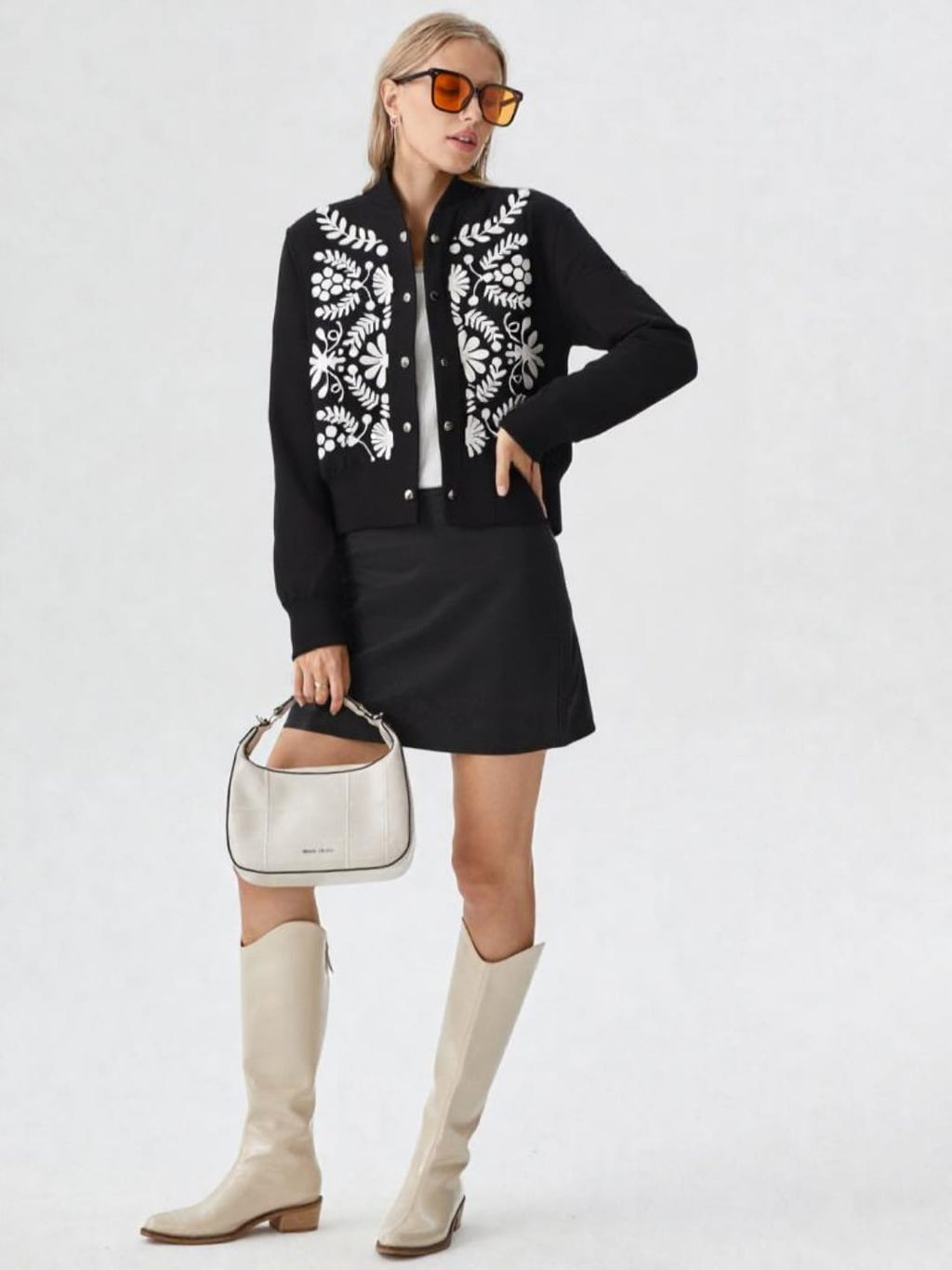 Embroidered korean bomber jacket