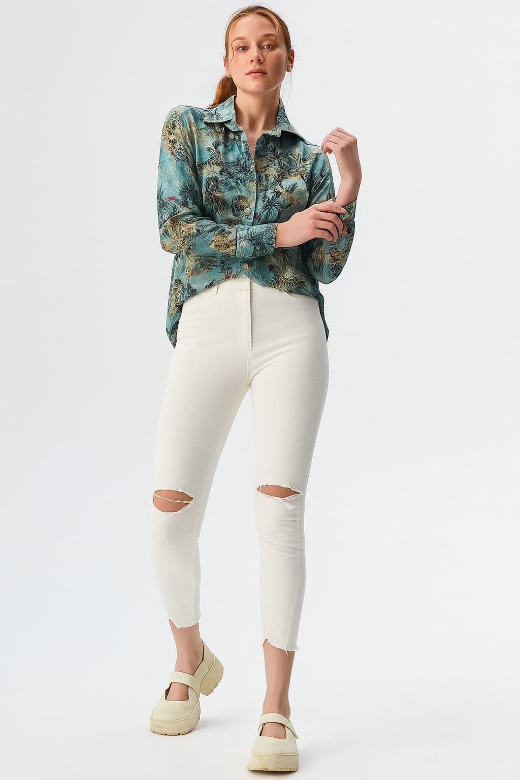 Teal Tropique Luxe Shirt