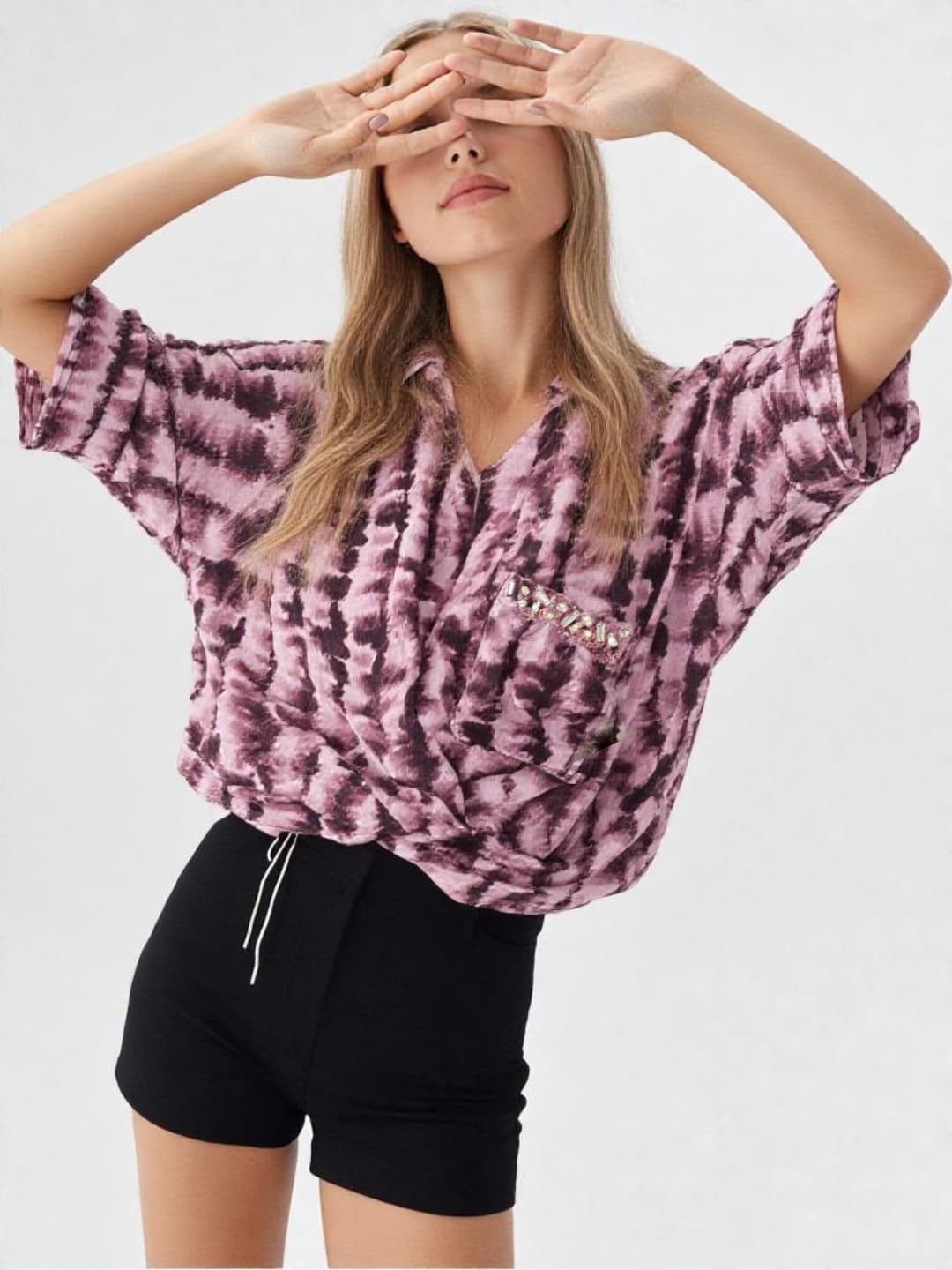 Violet Rush Tie-Dye Top