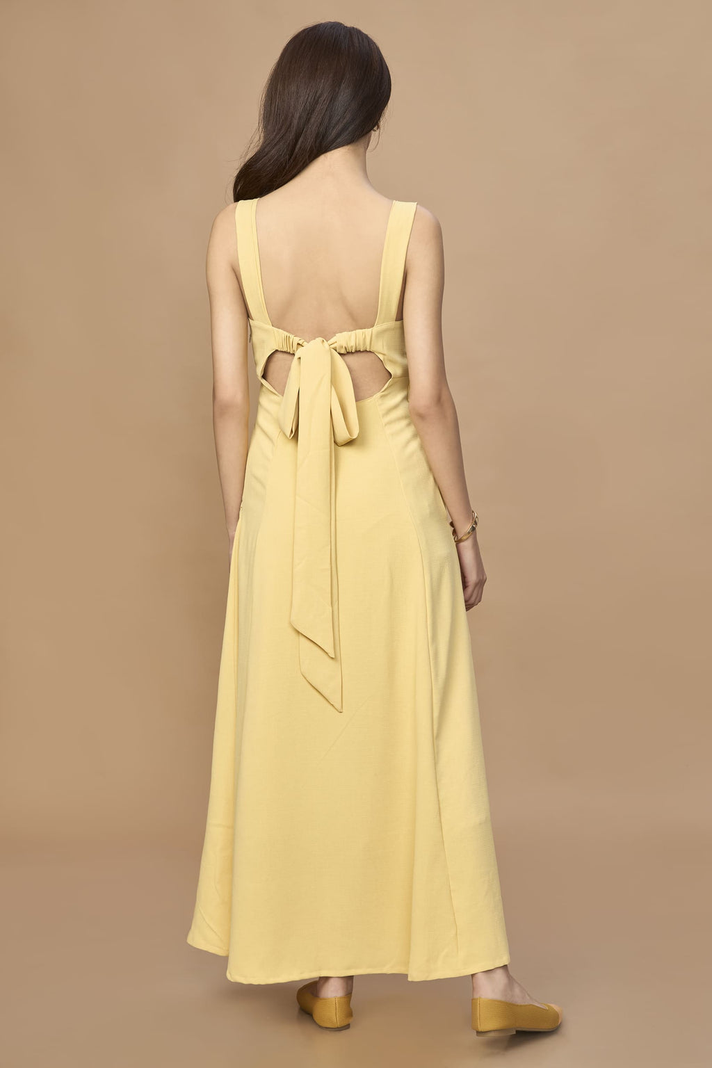 Open Back Aline Midi Dress