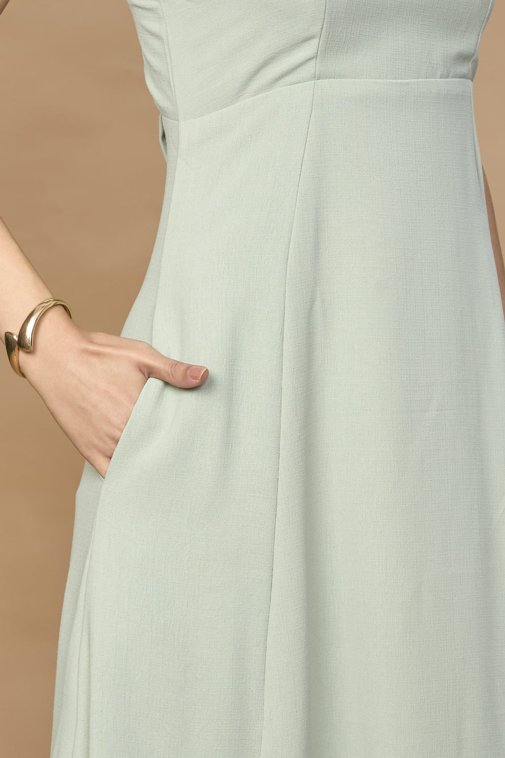 Open Back Aline Midi Dress