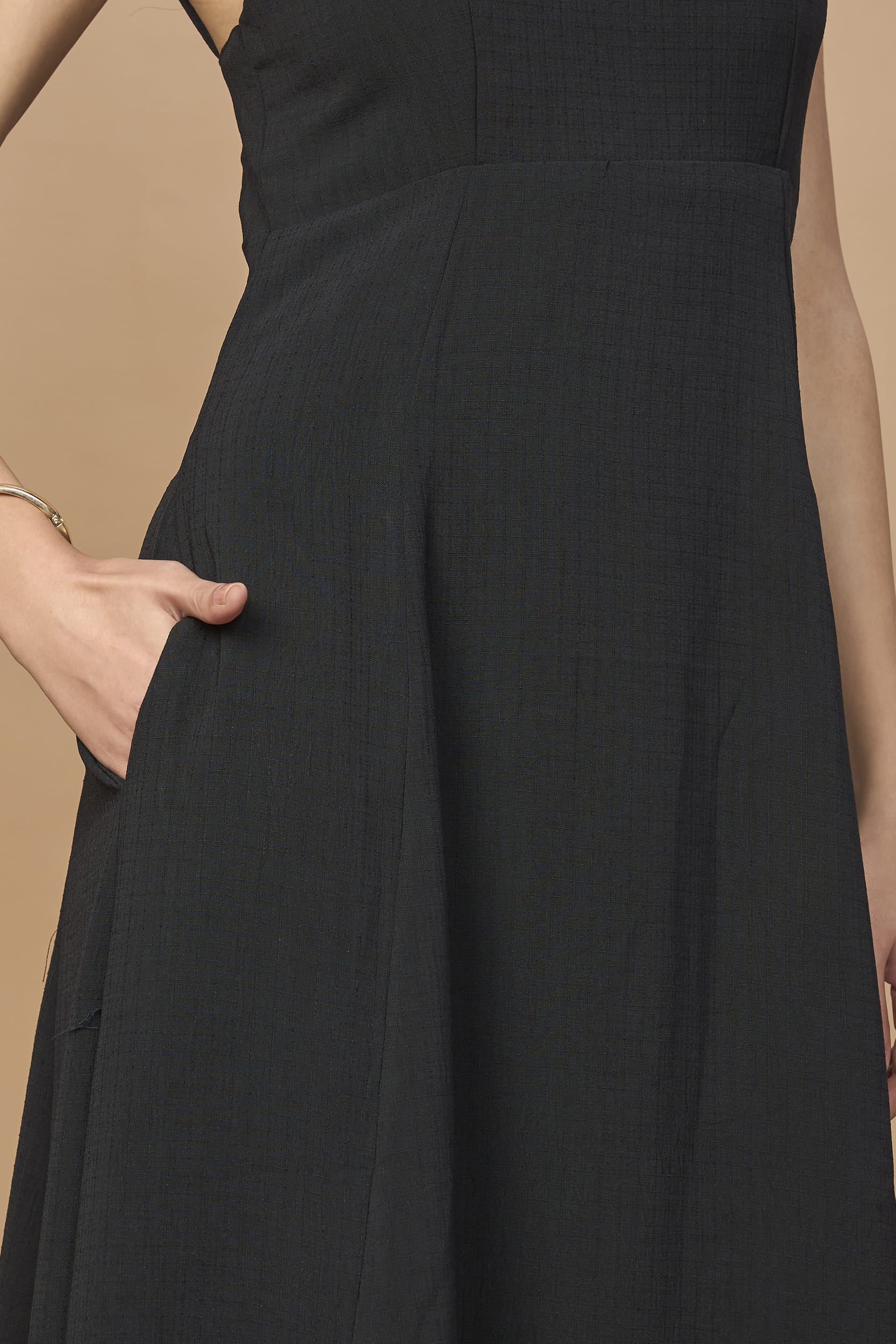 Open Back Aline Midi Dress