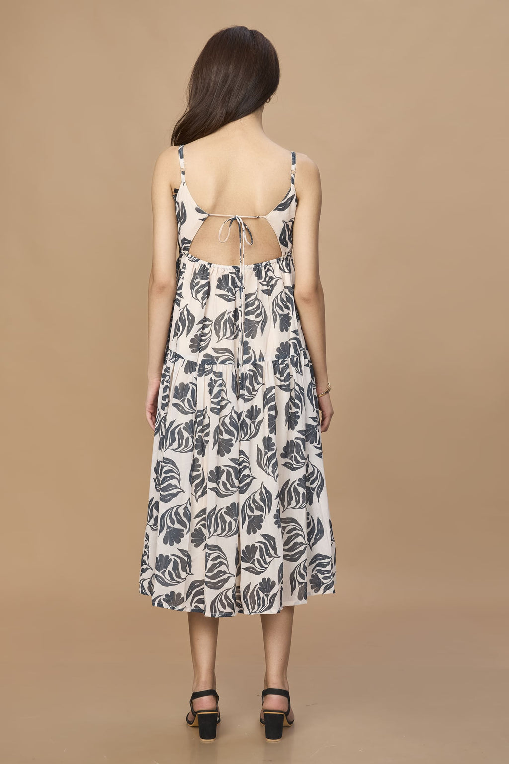 Tropical Printed Midi Dress