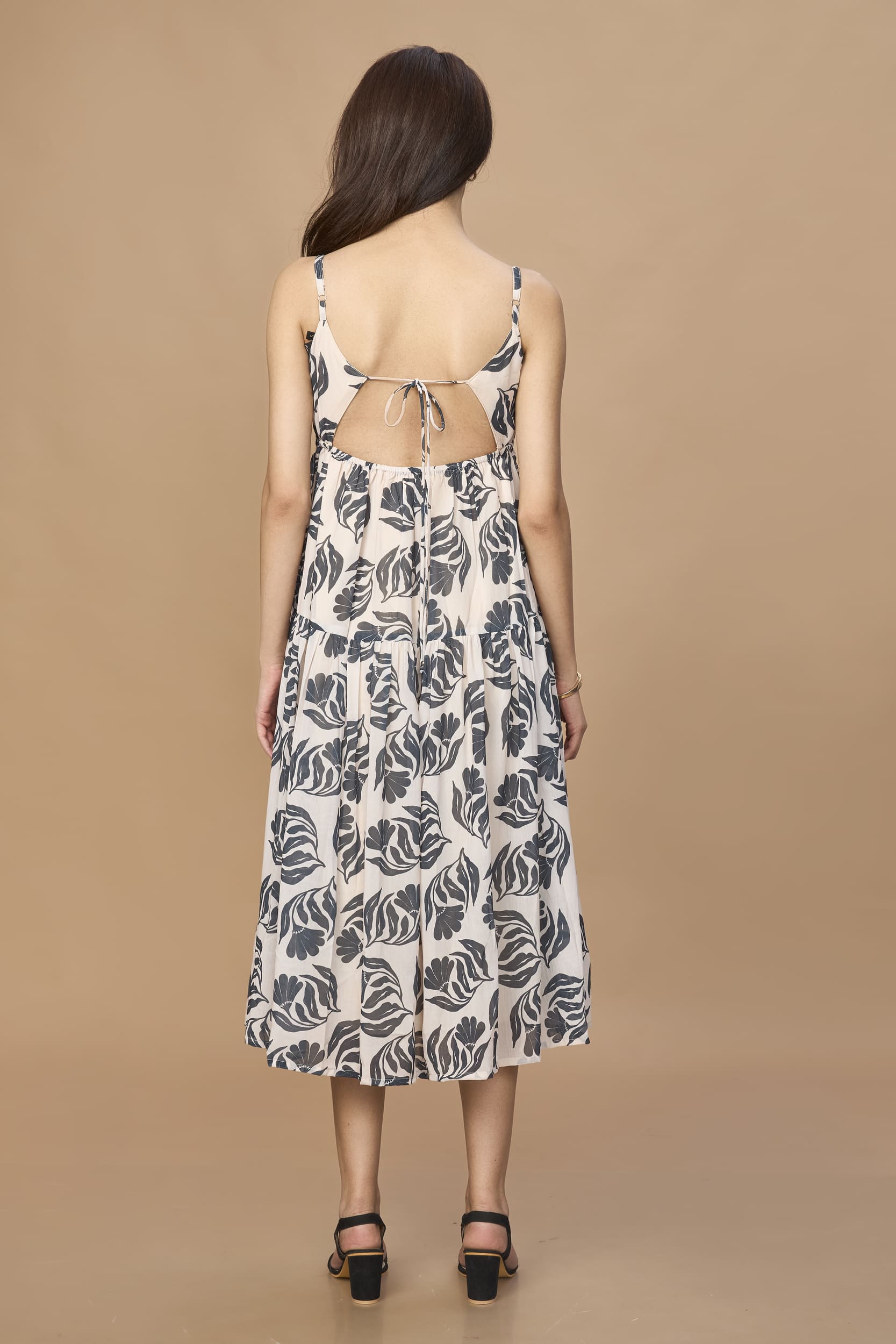 Tropical Printed Midi Dress