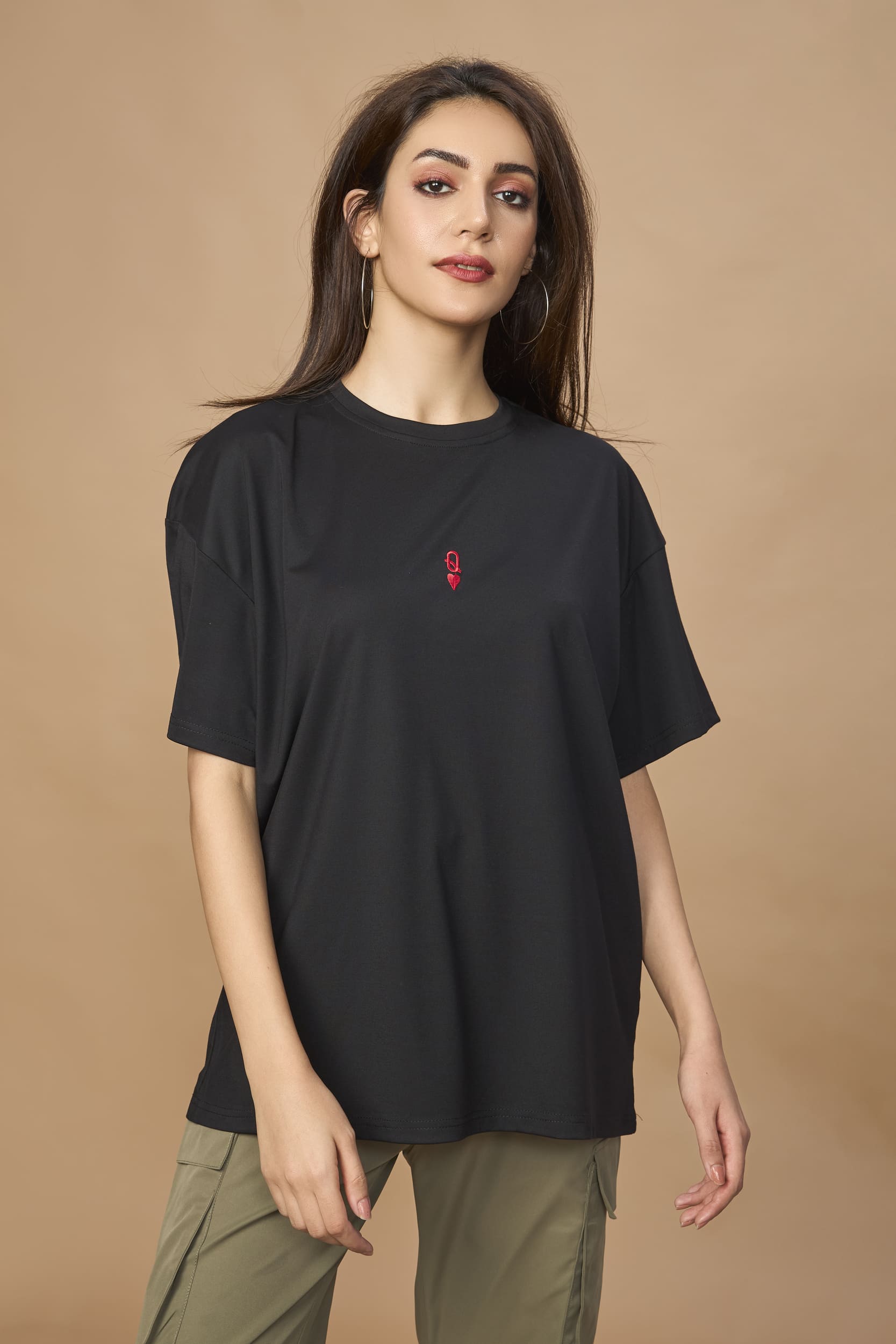 Unisex Oversized drop shoulder tshirt- QUEEN