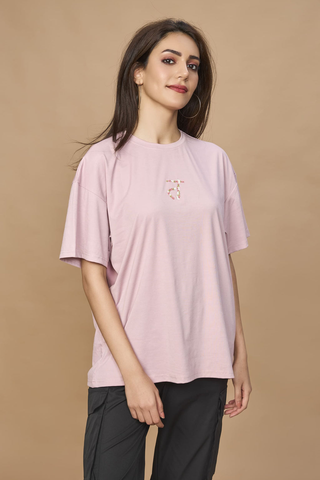 Unisex Oversized Drop Shoulder t-shirt- Embroidered
