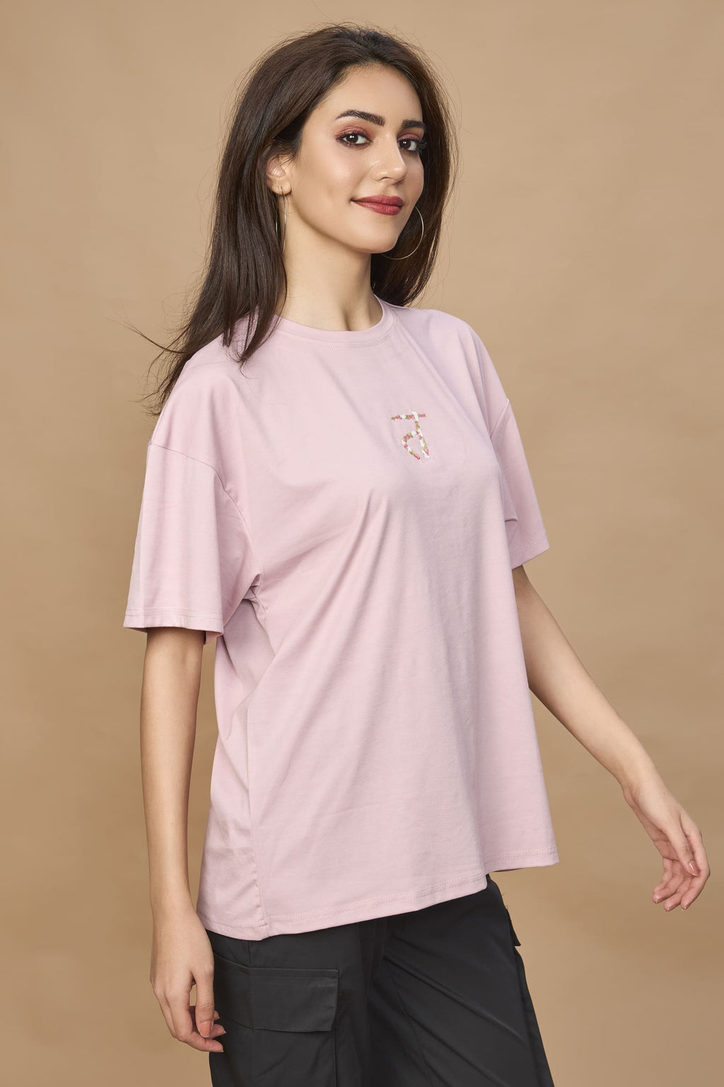 Unisex Oversized Drop Shoulder t-shirt- Embroidered