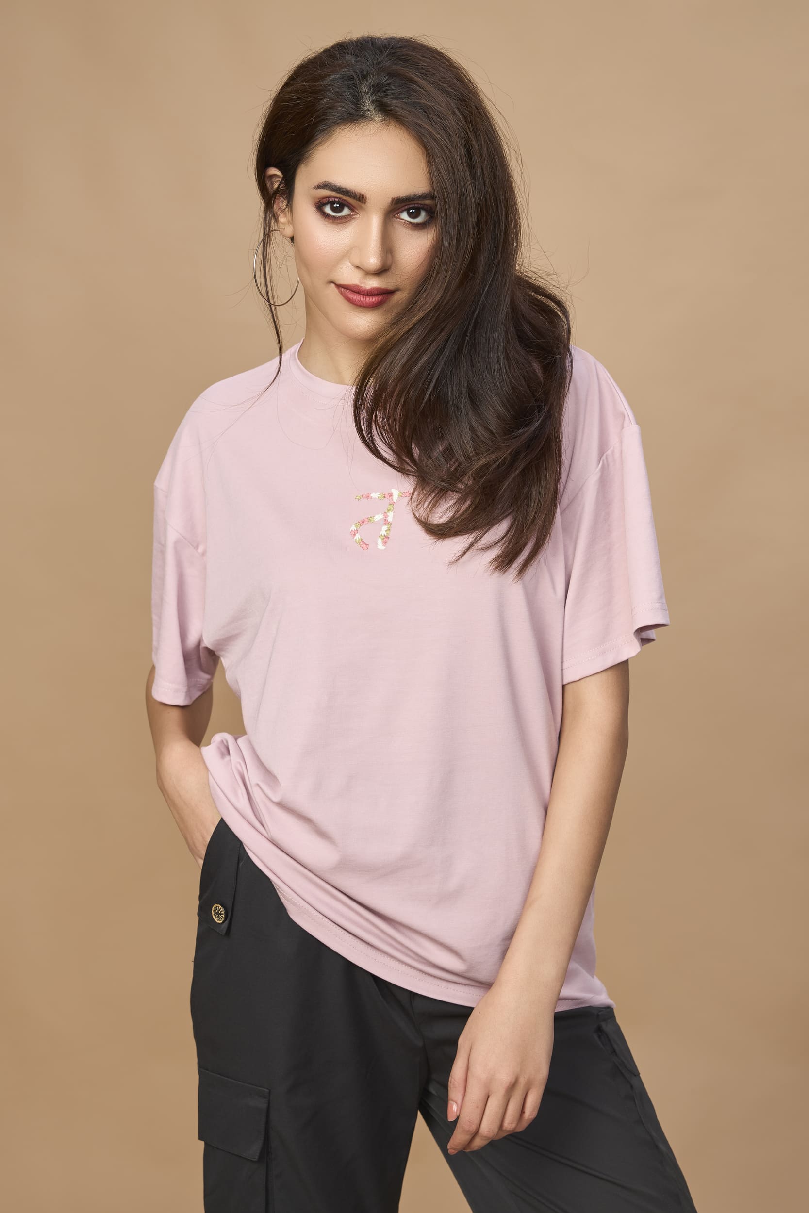 Unisex Oversized Drop Shoulder t-shirt- Embroidered